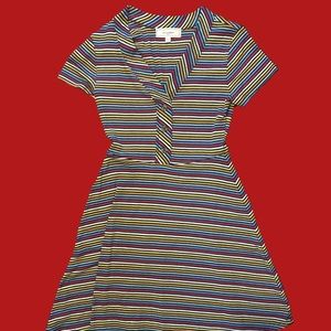 V- neck Striped Dress